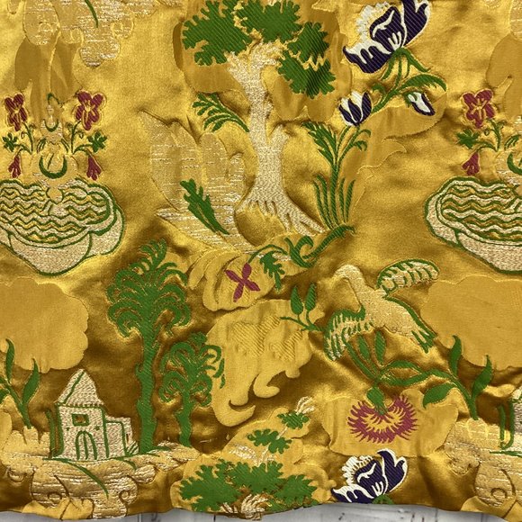 Anthropologie Leifsdottir Gold Embroidered Padded Midi Skirt 4 - Picture 2 of 12